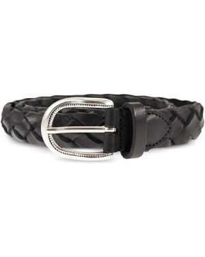 Alberto Luti Braided Leather Belt - White