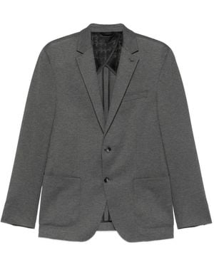KARL LAGERFELD Melange-Effect Single-Breasted Blazer - Grey