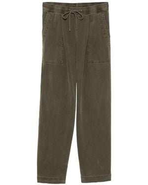 James Perse Pantalones Con Motivo De Espiga - Verde