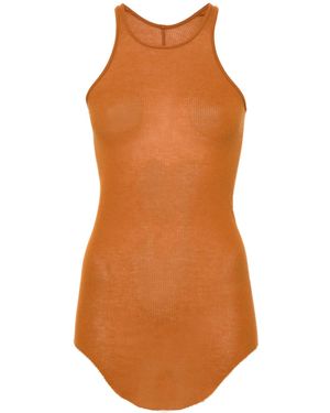 Rick Owens Basic Rib リブタンクトップ - オレンジ