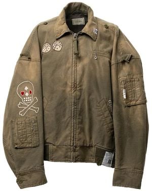 Maison Mihara Yasuhiro Sun Faded Like Bomber Jacket - Green