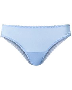 Twinset Lace-Trimmed Bikini Bottoms - Blue