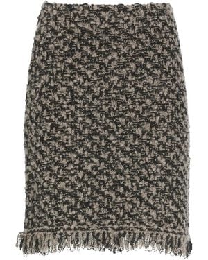 Fabiana Filippi Fringed Mini Skirt - Grey