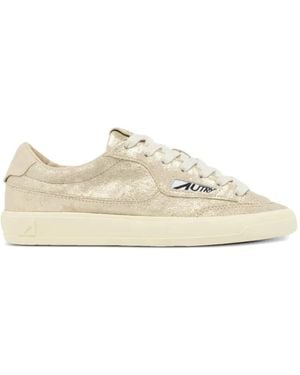 Autry Windscape Metallic Trainers - Natural