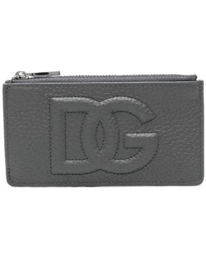 Dolce & Gabbana Embossed-Logo Wallet - Grey