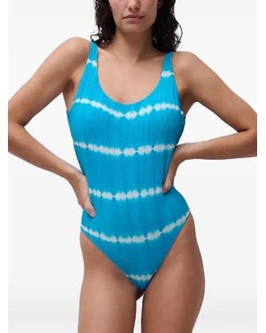 Chantelle Pulp Tie-Dye Plissé Swimsuit - Blue