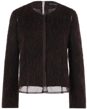 Ter Et Bantine Tulle-Insert Jacket - Black