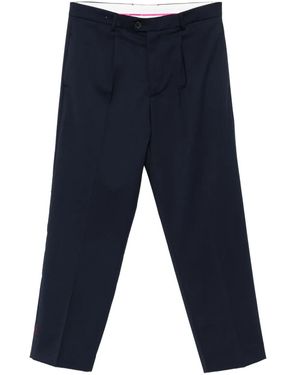 Amaranto Pleated Trousers - Blue