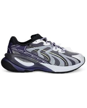 PUMA Inverse Mosaic Round-Toe Low-Top Sneakers - White