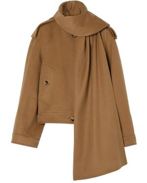 Burberry Veste À Écharpe Détachable - Marron