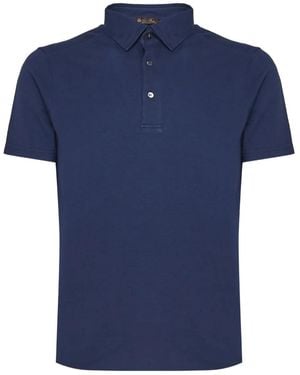 Loro Piana Short-Sleeve Polo Shirt - Blue
