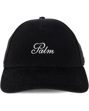 Palm Angels Logo-Embroidered Baseball Cap - Black