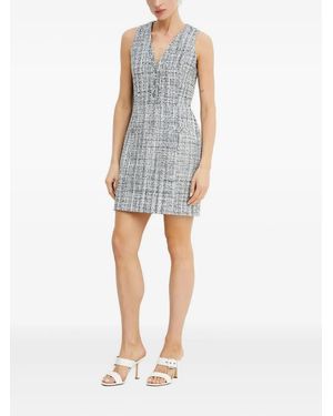 Guess Sadie Tweed Button-Front Mini Dress - Blue