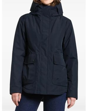 Didriksons Daniella Hooded Flap-Pocket Jacket - Blue
