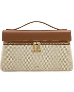 JW PEI Top-Handle Canvas Clutch Bag - Brown