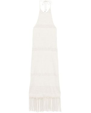 Nanushka Textured Midi Dress - White