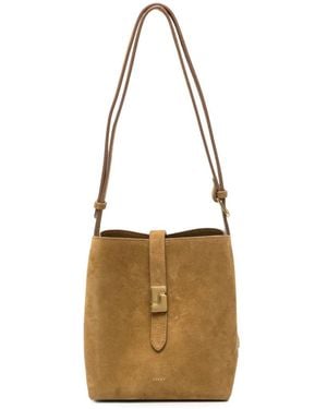 Soeur Mini Bello Suede Shoulder Bag - White