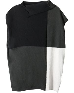 Y's Yohji Yamamoto Patchwork Top - Black