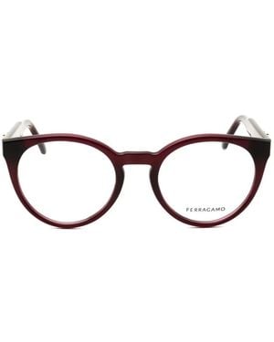 Ferragamo Round-Frame Glasses - Black