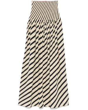Tommy Hilfiger X Sofia Richie Grainge Gonna Lunga Plissettata - Bianco
