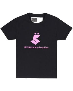Sp5der T-Shirt À Imprimé Graphique - Black