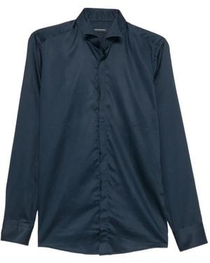Carlo Pignatelli Spread-Collar Slim-Fit Shirt - Blue