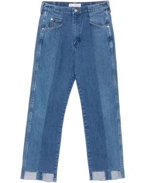 E.L.V. Denim Audrey Asymmetric-Hem Jeans - Blue