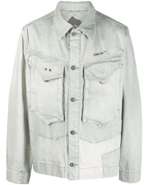 Objects IV Life Paneled Denim Jacket - Gray