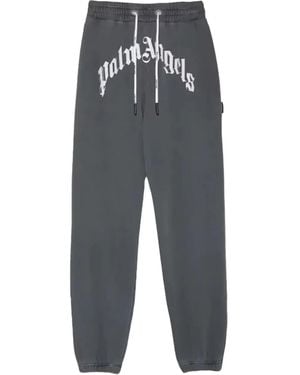 Palm Angels Logo-print track pants - Grau