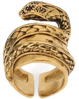 Roberto Cavalli Anillo Con Motivo De Serpiente - Metálico