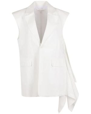 Niccolò Pasqualetti Pocket Drape Gilet - White