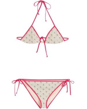 Valentino Garavani Bikini con estampado Gelatini - Rosa