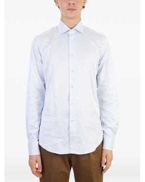 Dell'Oglio Micro-Dot Patterned Shirt - White
