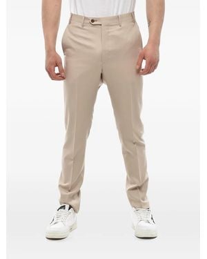 Corneliani Pantalon En Sergé De Laine Vierge - Natural
