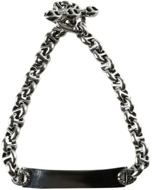 Hoorsenbuhs Chain Id-Plate Bracelet - White