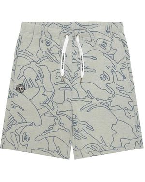 Aape By A Bathing Ape Shorts Mit Outline-Print - Grau