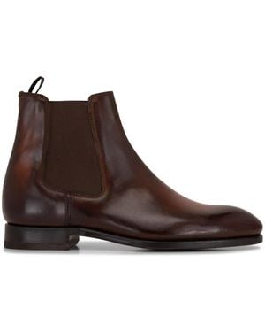 Bontoni Cavaliere Almond-Toe Leather Boots - Brown