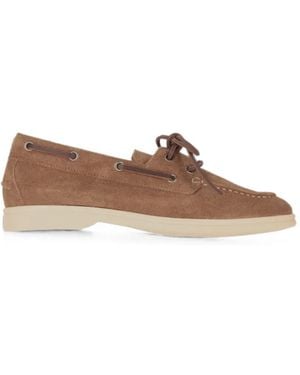 Bekk Almond-Toe Boat Shoes - Brown