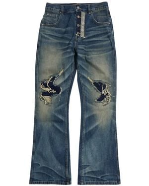 BIRTH OF ROYAL CHILD Distressed Bootcut Jeans - Blue
