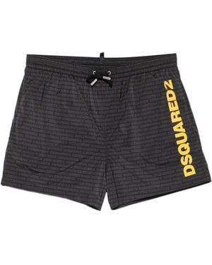DSquared² Logo Drawstring Boxers - Black