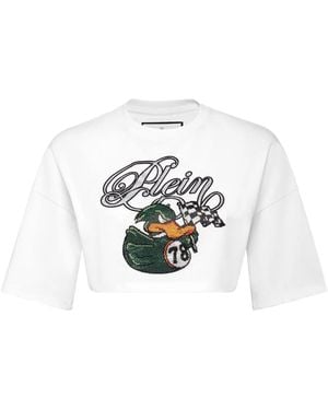 Philipp Plein ラインストーン Tシャツ - ホワイト