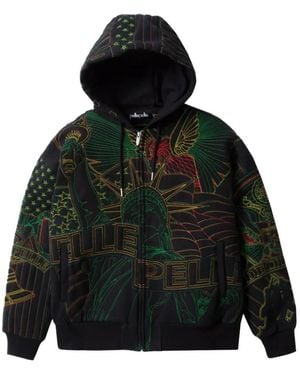 Who Decides War X Pelle Pelle Monument Zip-Up Hoodie - Black