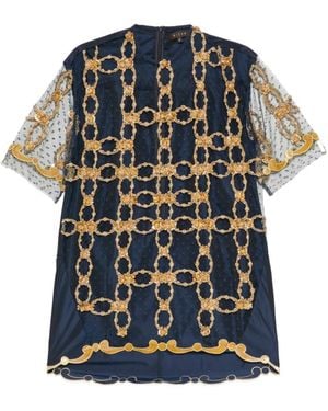 Biyan Tulle Blouse - Blue