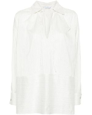 Max Mara Cotton And Silk Blend Tunic - White