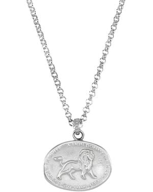 Dower & Hall Lion Talisman Necklace - White