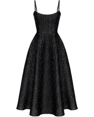 POST MERIDIEM Bustier-Midikleid aus Jacquard - Schwarz