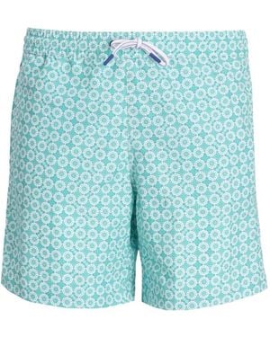 Jacob Cohen Patterned Drawstring Swim Shorts - Blue