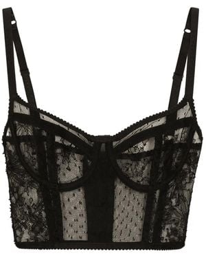 Dolce & Gabbana Lace Bustier - Black