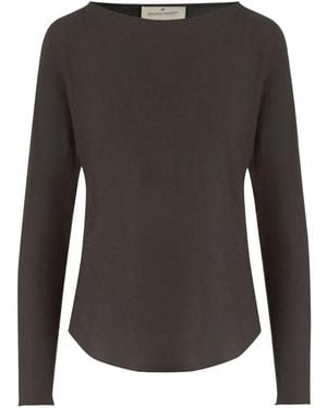 Bruno Manetti Crew-Neck Curved-Hem Top - Black
