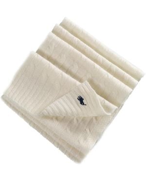 Polo Ralph Lauren Logo-Embroidered Scarf - White
